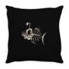 animal fishing tee graphic Throw Pillow