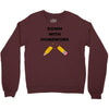 down with homework Crewneck Sweatshirt