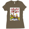calvin hobbes Ladies Fitted T-Shirt
