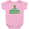 leprechauns made me do it Baby Bodysuit