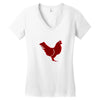 chiken red Women's V-Neck T-Shirt