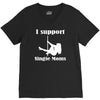 i support single moms stripper pole dancer funny saying V-Neck Tee
