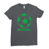 brasil sport soccer ball fun Ladies Fitted T-Shirt