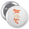 Sleeps With Golden Pin-back button