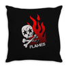 skull &amp; flames Throw Pillow