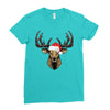 noel deer Ladies Fitted T-Shirt
