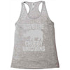 save the chubby unicorns (2) Racerback Tank