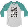 real men love cat 3/4 Sleeve Shirt