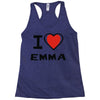 i love emma Racerback Tank