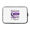 i love someone with pancreatic cancer to the moon &amp; back to infınıty Laptop sleeve