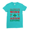 all i want for christmas is wine and adam levine Ladies Fitted T-Shirt