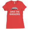 save the badgers Ladies Fitted T-Shirt