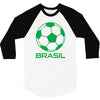 brasil sport soccer ball fun 3/4 Sleeve Shirt