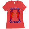 my dad is my angel Ladies Fitted T-Shirt