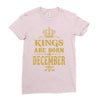 kings are born in december Ladies Fitted T-Shirt