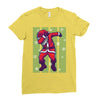 santa claus dabbing Ladies Fitted T-Shirt