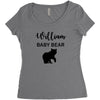 Daddy Bear - Baby Bear Custom Name Women's Triblend Scoop T-shirt