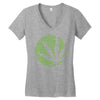 cannabis finger printing Women's V-Neck T-Shirt
