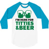 st. patrick's day titties and beer 3/4 Sleeve Shirt