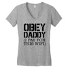 obey daddy Women's V-Neck T-Shirt