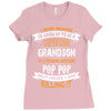 Super Cool Grandson Of A Freaking Awesome Pop Pop Ladies Fitted T-Shirt