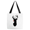 deer skull christmas Tote Bags