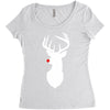 deer skull christmas Women's Triblend Scoop T-shirt