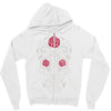 rose sugar skull Zipper Hoodie