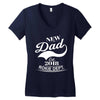 New Dad 2018 Rokie Dept. Women's V-Neck T-Shirt
