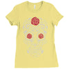 rose sugar skull Ladies Fitted T-Shirt