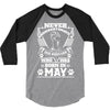 Never Underestimate Dog Rescuer Who Was Born May 3/4 Sleeve Shirt