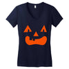 fun face pumpkin Women's V-Neck T-Shirt