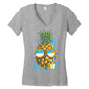 pineapple sunbathe Women's V-Neck T-Shirt