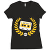 cassette taps Ladies Fitted T-Shirt
