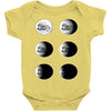 the phases of the moon of laika dog Baby Bodysuit