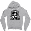 evil skull humor Zipper Hoodie