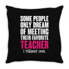 Proud Teacher Mom Throw Pillow