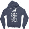 keep calm and love lions Zipper Hoodie