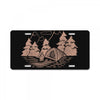 Camping Red License Plate