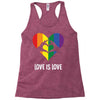 Love Is Love LGBT Rainbow Heart Racerback Tank