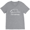i can't adult today white logo V-Neck Tee