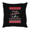 merry christmas ugly christmas sweater Throw Pillow
