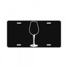 glasses wine License Plate