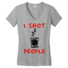 i shot people bartender Women's V-Neck T-Shirt