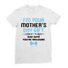 I'm Your Mother's Day Gift Dad Says You're Welcome Baby Boy Ladies Fitted T-Shirt