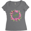 Floral Baby Name Women's Triblend Scoop T-shirt