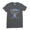 my hero is now my angel stomach cancer awareness Ladies Fitted T-Shirt