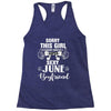 sorry this girl is already taken by a super sexy june boyfriend Racerback Tank