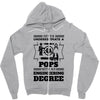 Never Underestimate A Pops With An Engineer Degree Zipper Hoodie