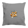 playful foxes Throw Pillow